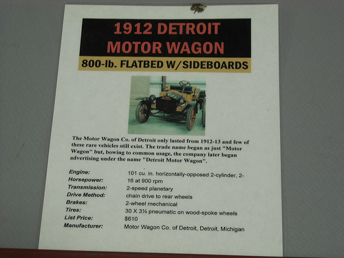 Detroit Motor Wagon 800lb open delivery